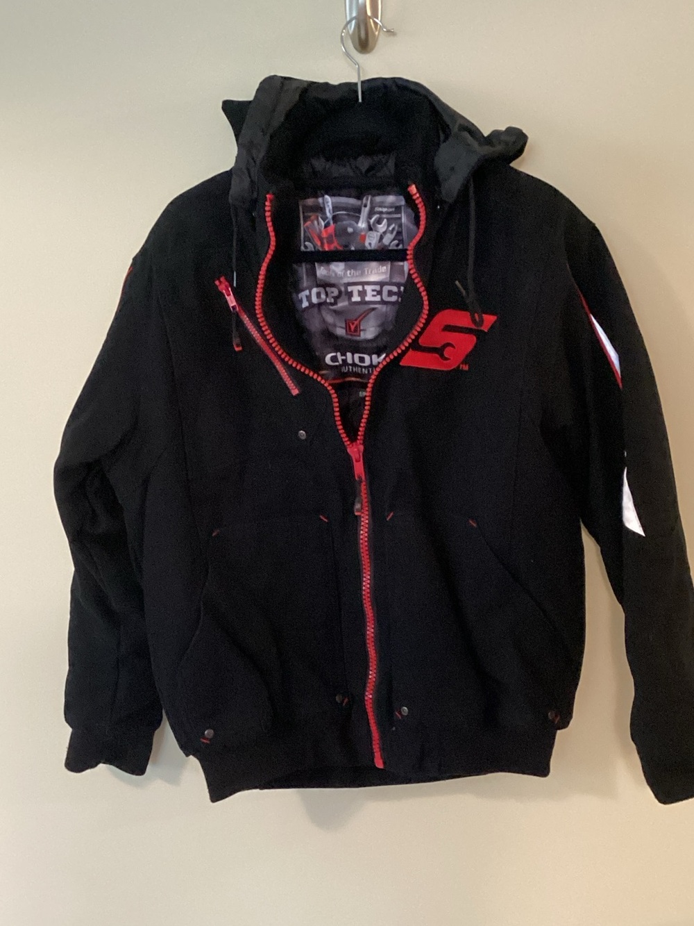 Men's Snap-On Tools Black Heavy Canvas Jacket with Red Trim - Top Tech Style
